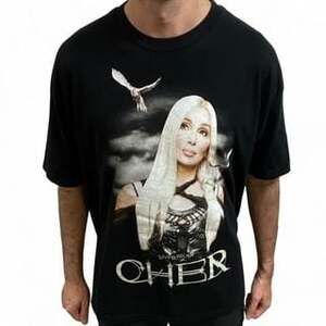 Vintage 2002 Cher Living Proof Farewell Tour Black Concert Graphic T-shirt